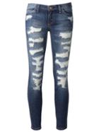 Current/elliott Distressed Jeans, Women's, Size: 27, Blue, Cotton/spandex/elastane