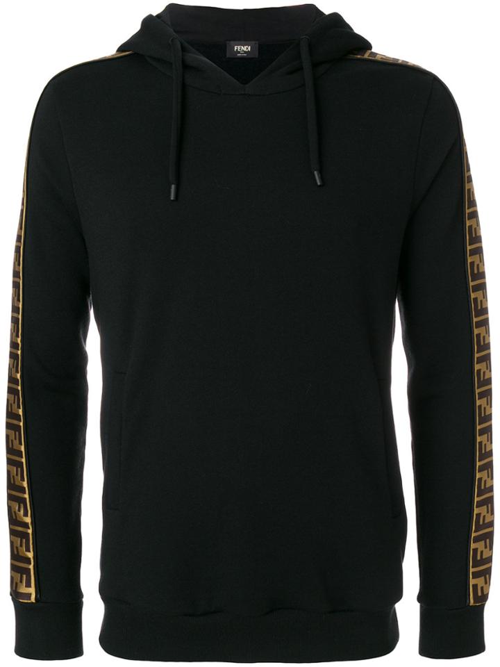 Fendi Side Panel Hoodie - Black