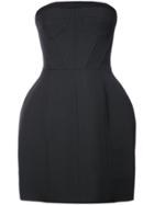 Vera Wang Strapless Mini Bell Dress - Black