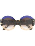 Gucci Eyewear Glitter Tortoiseshell Sunglasses - Brown