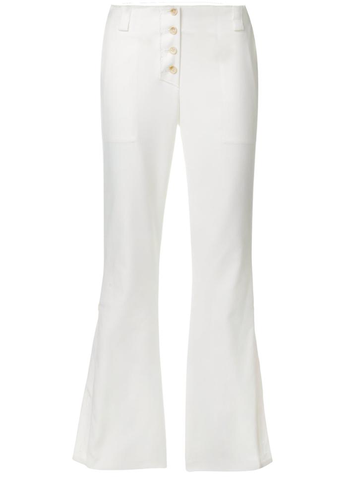 Proenza Schouler Flared Fitted Trousers - White