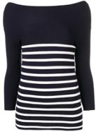 Liu Jo Striped Boat Neck Sweater - Blue