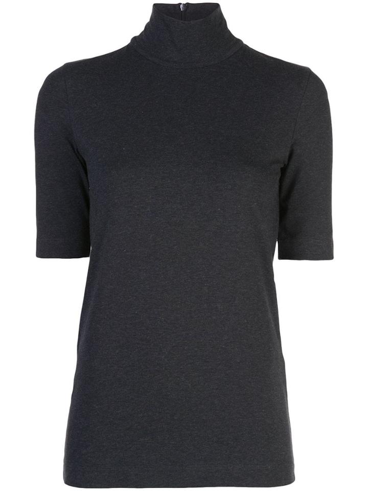 Brunello Cucinelli High Neck Top - Grey