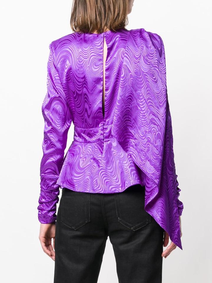 Dodo Bar Or Patterned Party Blouse - Pink & Purple