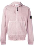 Stone Island Arm Patch Hoodie, Men's, Size: Xl, Pink/purple, Cotton