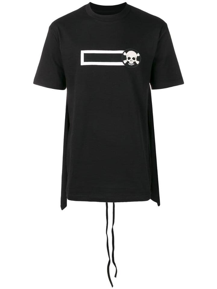 D.gnak Skull Embroiled T-shirt - Black