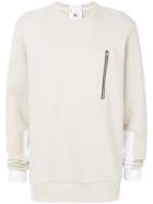 Lost & Found Rooms - Zip Pocket Sweatshirt - Men - Cotton - M, Nude/neutrals, Cotton