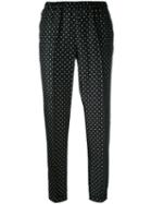 Alberto Biani - Polka Dot Print Trousers - Women - Silk - 46, Women's, Black, Silk