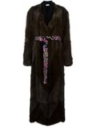 Attico Contrast Waist Coat, Women's, Size: 3, Brown, Velvet/rabbit Fur