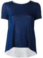 Dondup Flared T-shirt, Women's, Size: Medium, Blue, Viscose/nylon