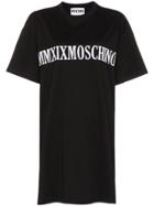 Moschino Oversized Logo-embroidered T-shirt - Black