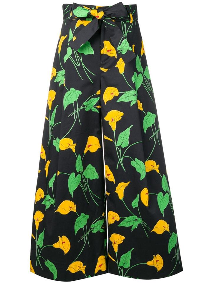La Doublej Balloon Print Trousers - Black