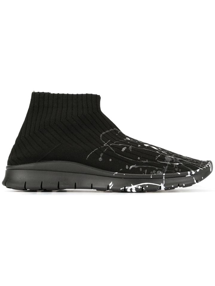Maison Margiela Printed Sock Sneakers - Black