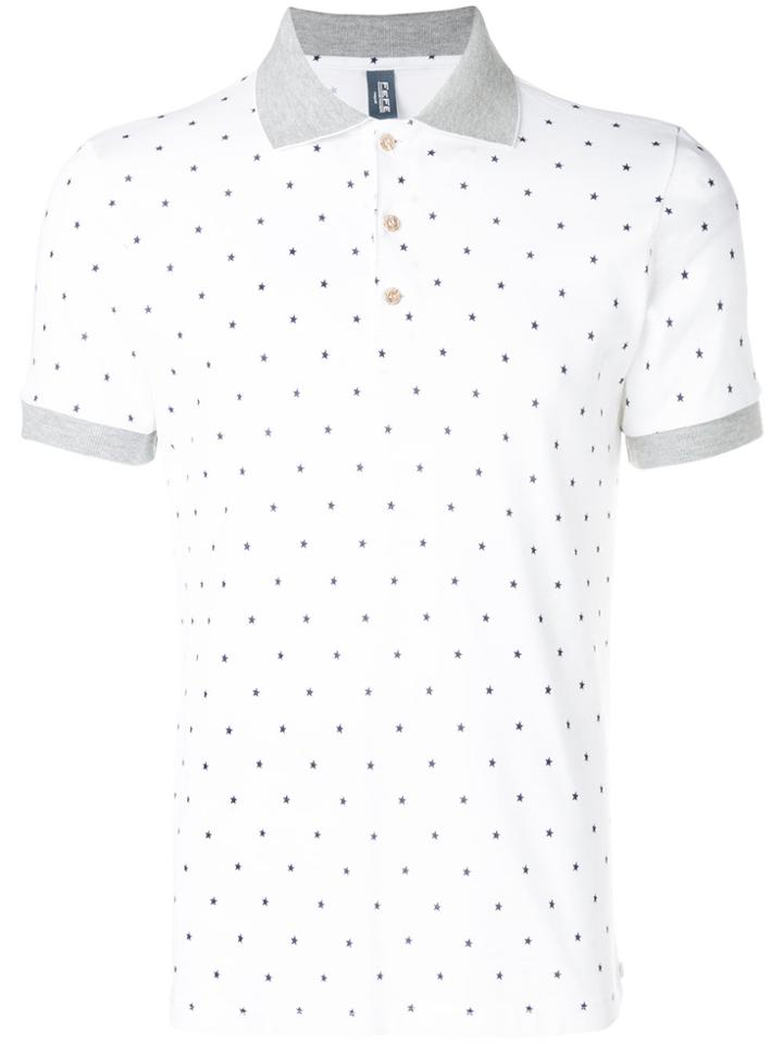 Fefè Star Print Polo Shirt - White