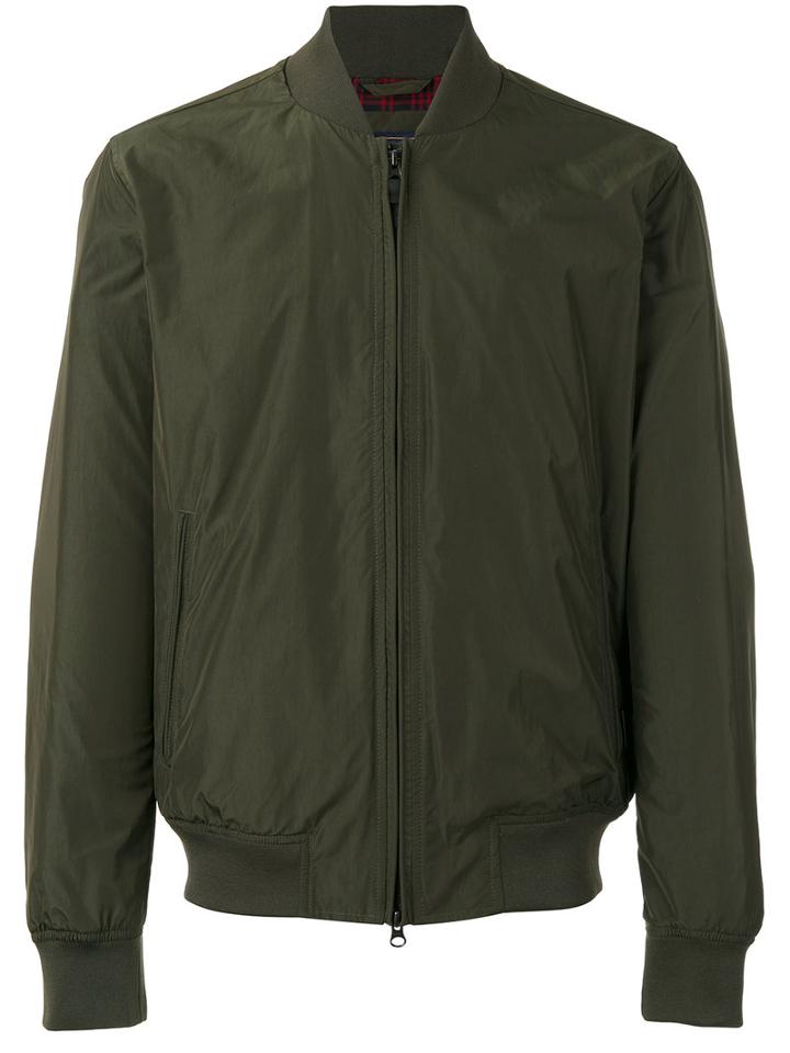 Woolrich Shell Bomber Jacket, Men's, Size: Large, Green, Cotton/polyamide/polyester