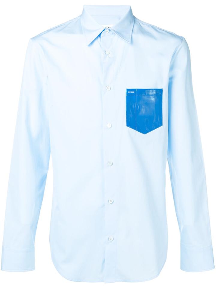 Maison Margiela Vinyl Pocket Shirt - Blue