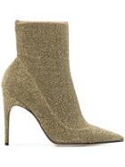 Sergio Rossi Pointed Ankle Boots - Metallic