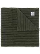 Stone Island Thick Ribbed Knit Scarf - Green