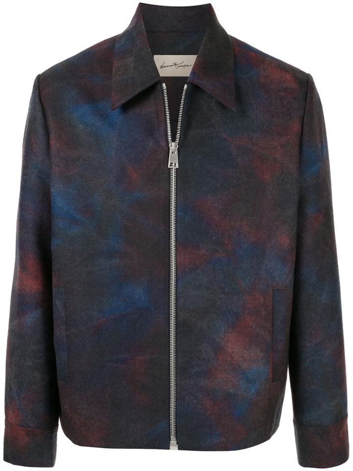 Necessity Sense Tie-dye Shirt Jacket - Blue