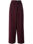 Mcq Alexander Mcqueen Cross Front Trousers, Women's, Size: 38, Pink/purple, Polyester