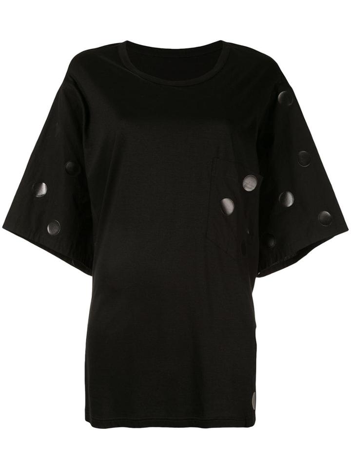 Y's Polka Dot Oversized T-shirt - Black
