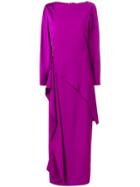 Chalayan Side Slash Dress - Pink & Purple