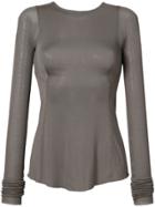 Rick Owens Lilies Backless Flared Top - Brown