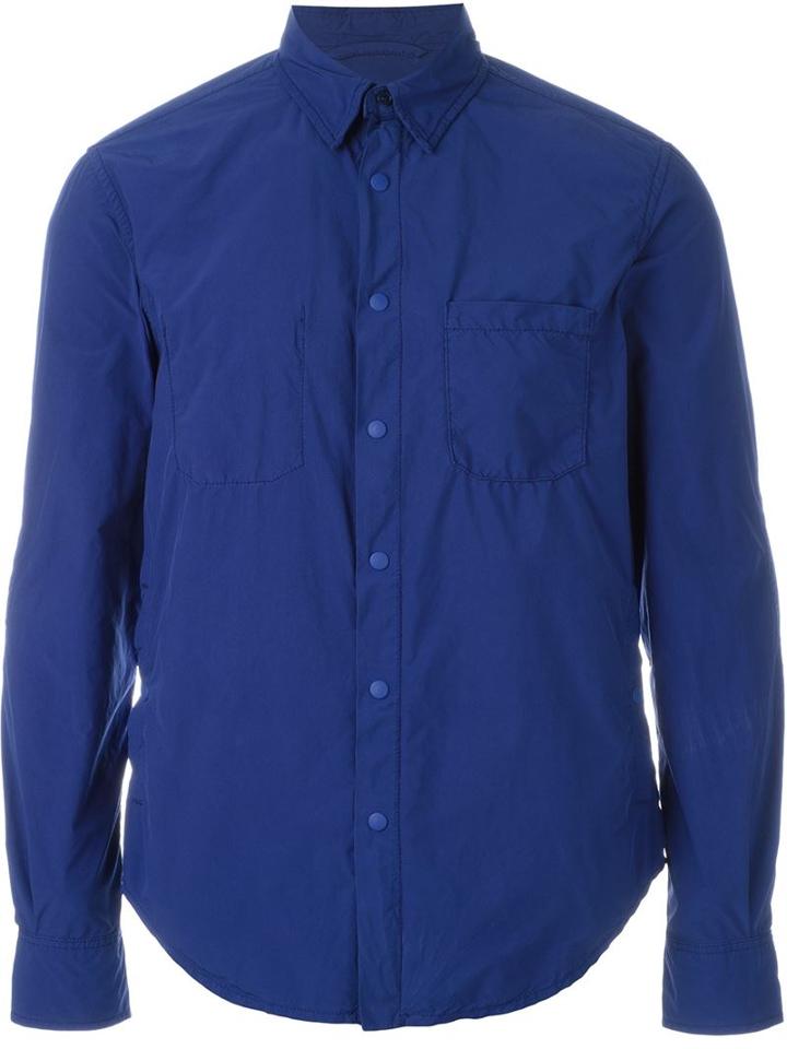 Aspesi Chest Pocket Shirt, Men's, Size: Medium, Blue, Polyamide/polyester