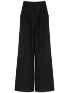 Adriana Degreas Silk Palazzo Pants - Black