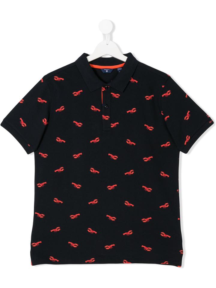 Gant Kids Printed Lobsters Polo Shirt - Blue