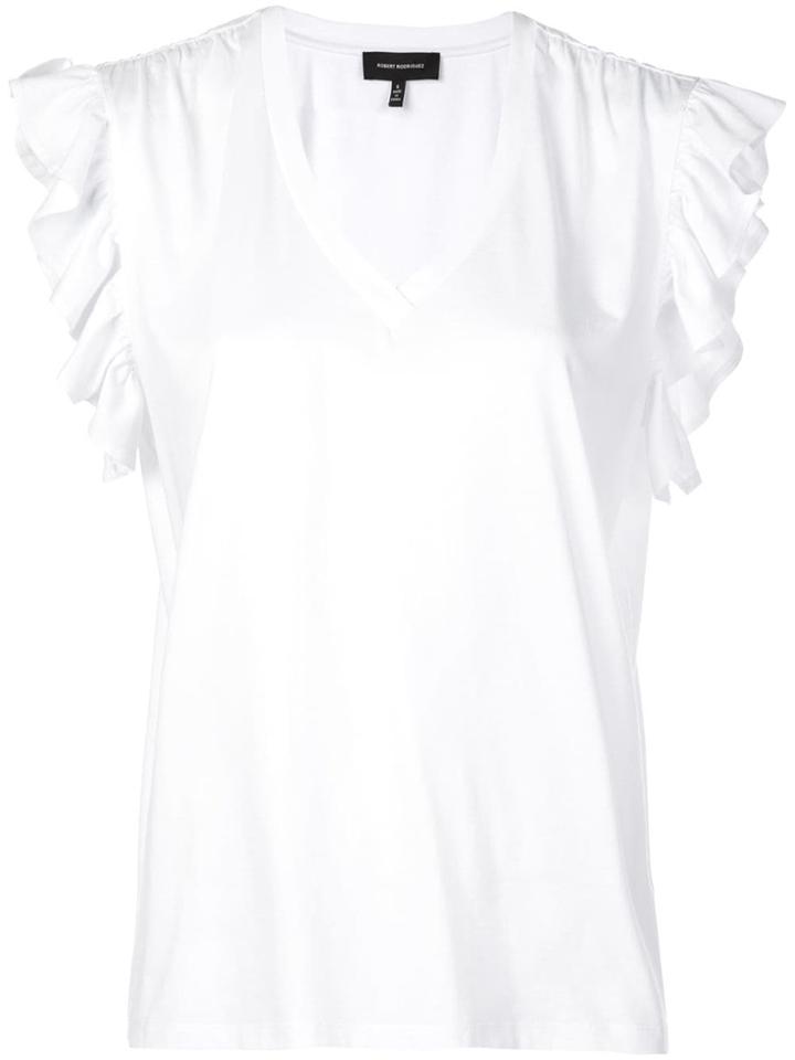 Robert Rodriguez Elena Ruffle T-shirt - White