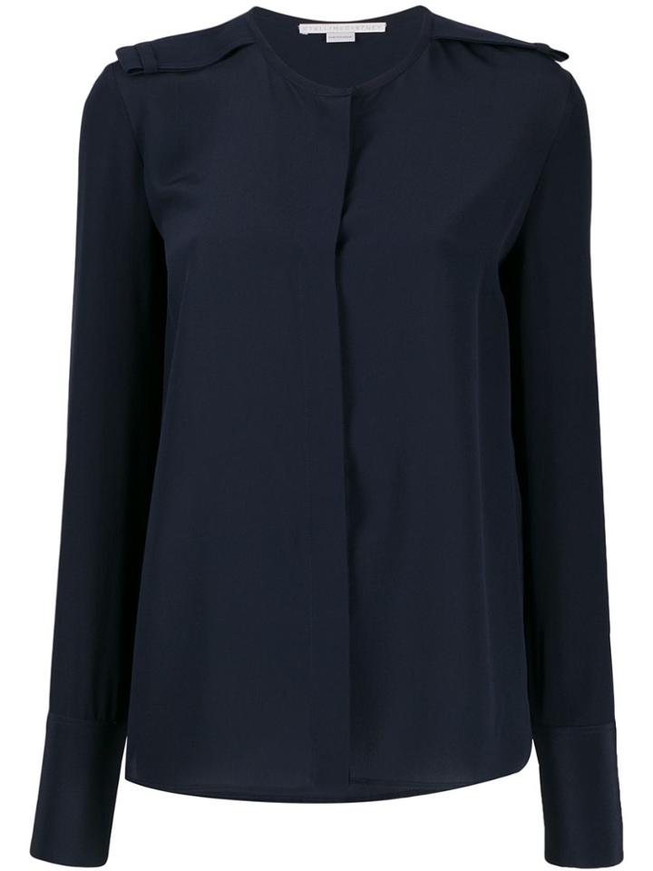 Stella Mccartney Epaulette Long-sleeve Blouse - Blue