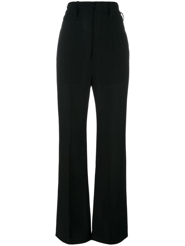 Ann Demeulemeester Straight Trousers, Women's, Size: 36, Black, Virgin Wool/cotton/rayon