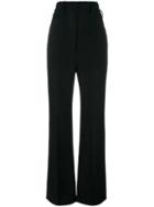 Ann Demeulemeester Straight Trousers, Women's, Size: 36, Black, Virgin Wool/cotton/rayon