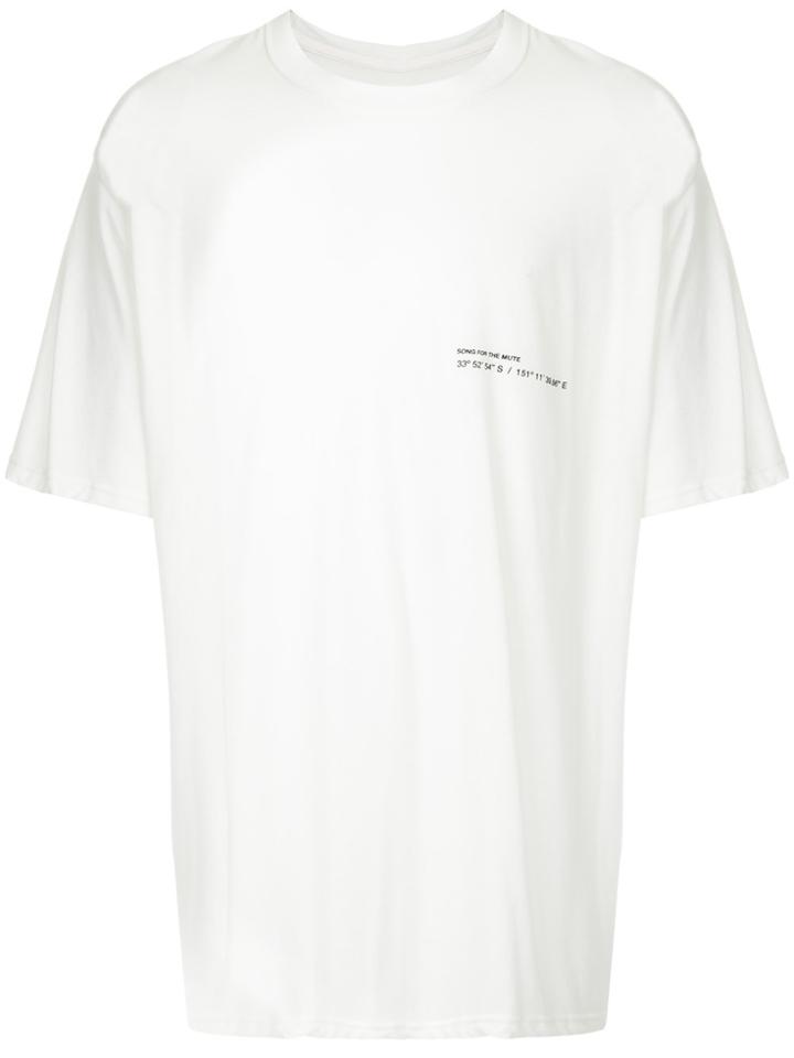 Song For The Mute Wander Kid Print Oversized T-shirt - White