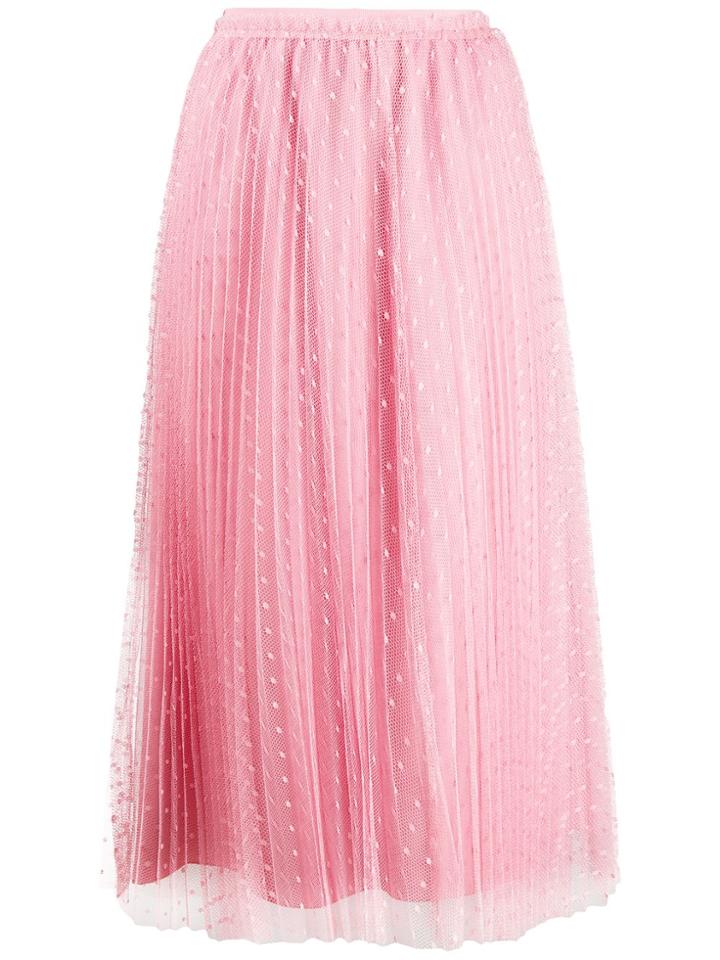 Red Valentino Mesh A-line Skirt - Pink