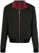 Y/project Plaid Layer Bomber Jacket - Black