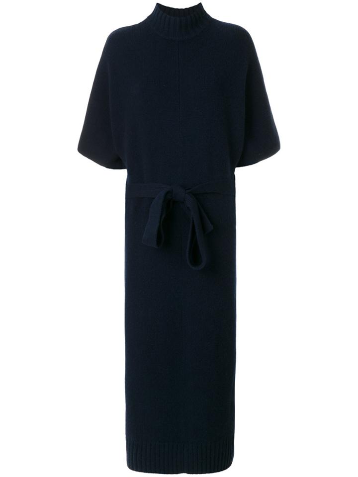 Joseph Belted Midi Sweater-dress - Blue