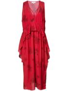 Iro - Favril Dress - Women - Cotton/viscose - 42, Red, Cotton/viscose