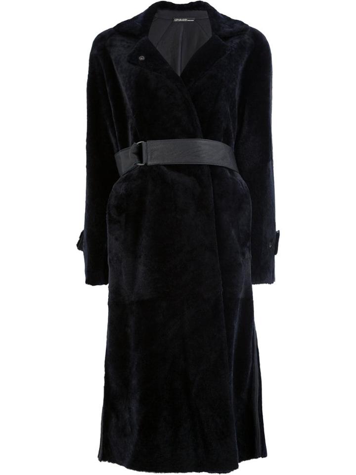 32 Paradis Sprung Frères Reversible Leather Coat - Black