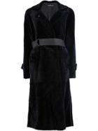 32 Paradis Sprung Frères Reversible Leather Coat - Black