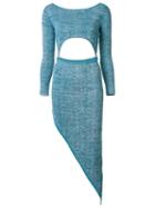 Baja East Asymmetric Cut-out Dress