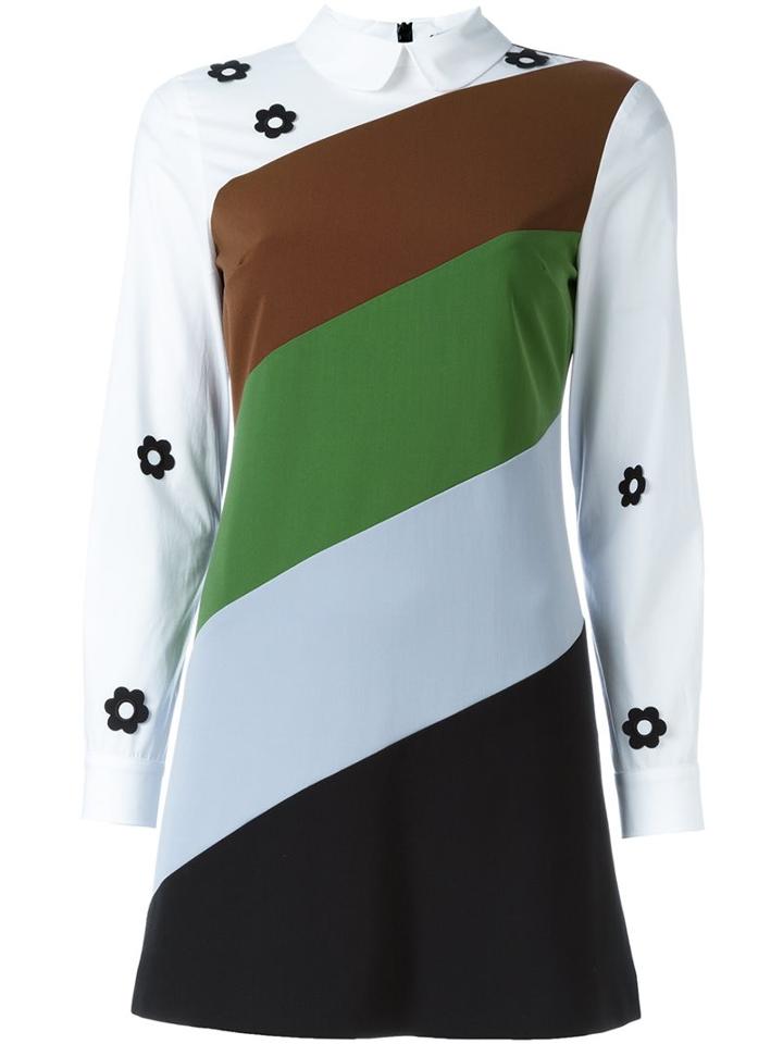 Vivetta Asymmetric Stripes Longsleeved Dress