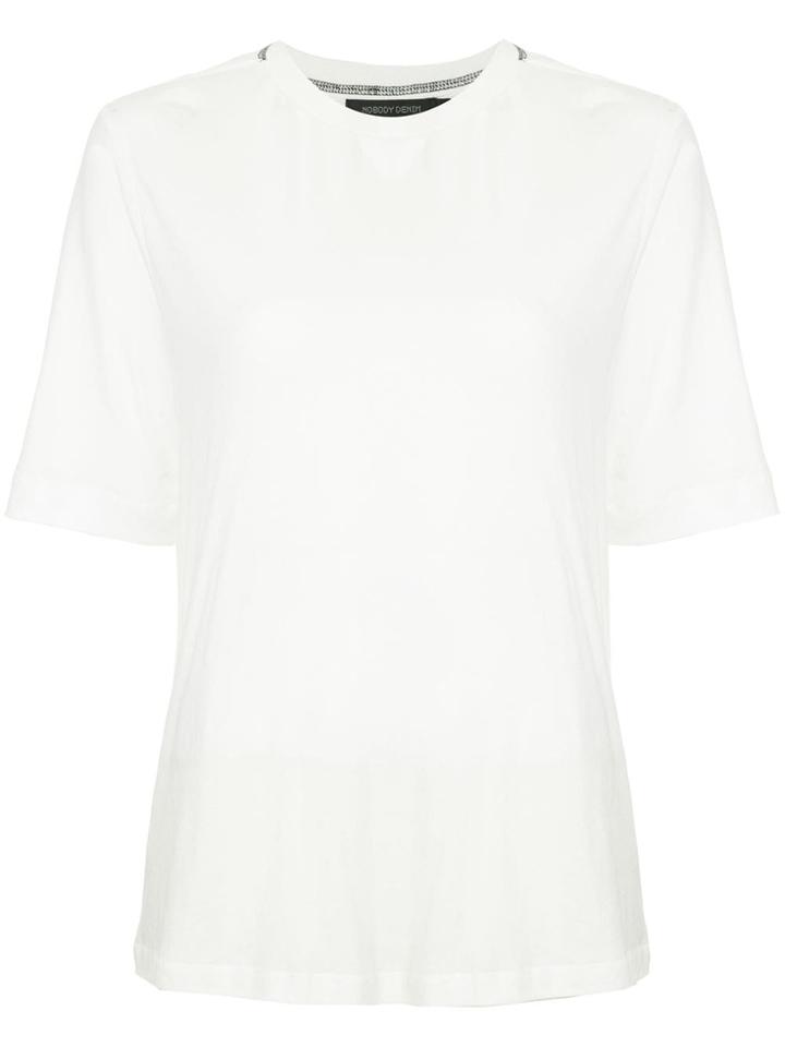 Nobody Denim Back Contrast Stitch T-shirt - White