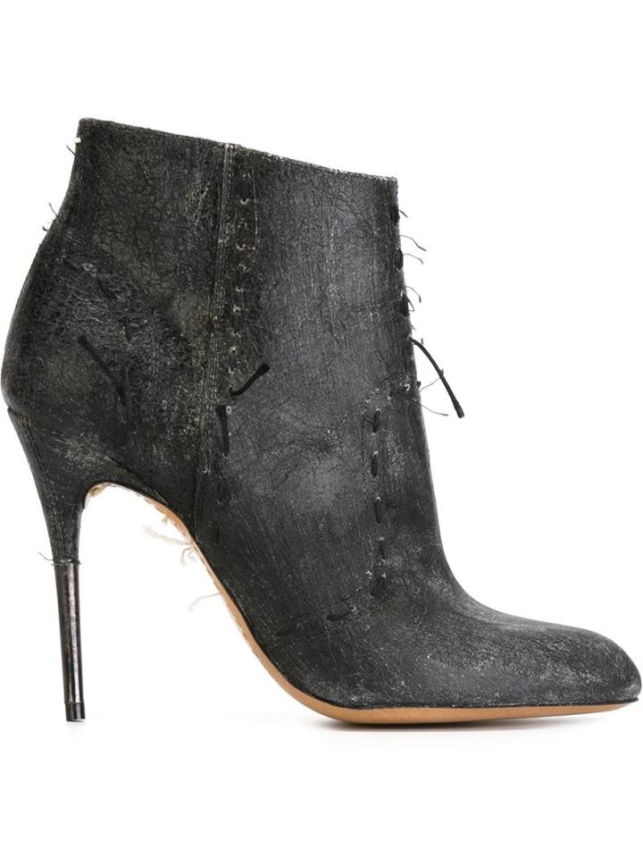Maison Margiela Distressed Stiletto Booties