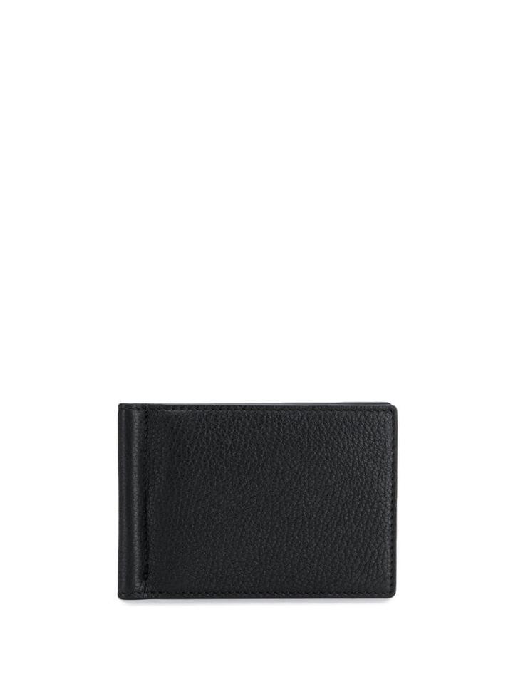 Thom Browne Textured Finish Money Clip Wallet - Black
