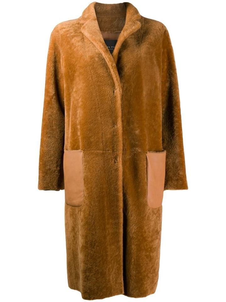 Fabiana Filippi Oversized Shearling Coat - Brown
