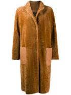 Fabiana Filippi Oversized Shearling Coat - Brown