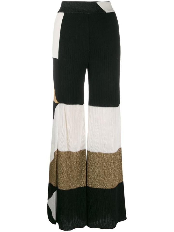 Missoni Wide-leg Striped Trousers - Black