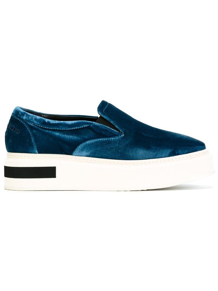 Manuel Barceló Velvet Effect Slip-on Sneakers